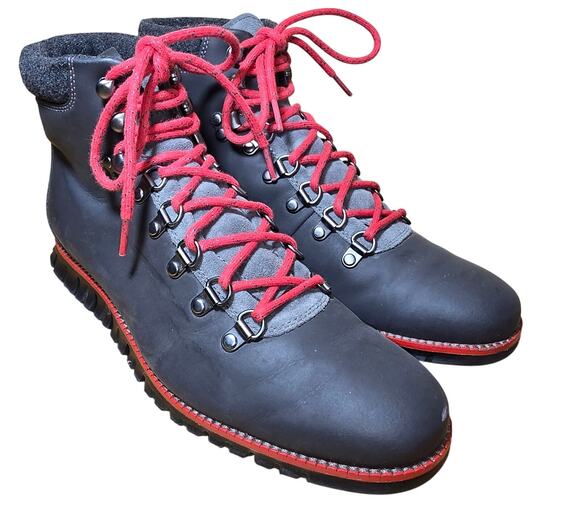 Cole Haan Zerogrand Hiker Boots C29486 Magnet Leather Men\'s Size 8 Womens 9.5 main image 5